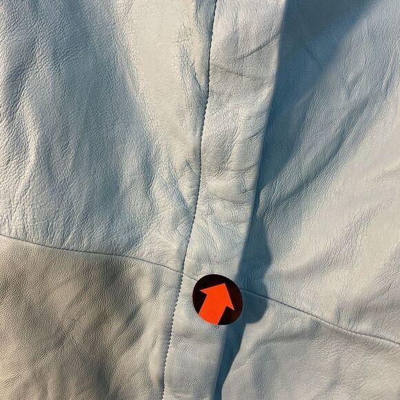 Anthropologie 0’2nd ladies leather tunic vest 4 blue tunic capsule  minimalist - Picture 13 of 15